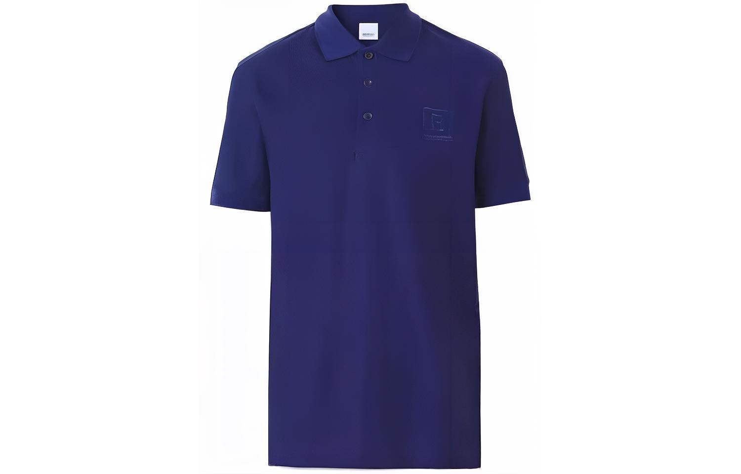 Order Burberry 春夏22 字母圖案直筒剪裁男士藍色POLO衫。 80530281