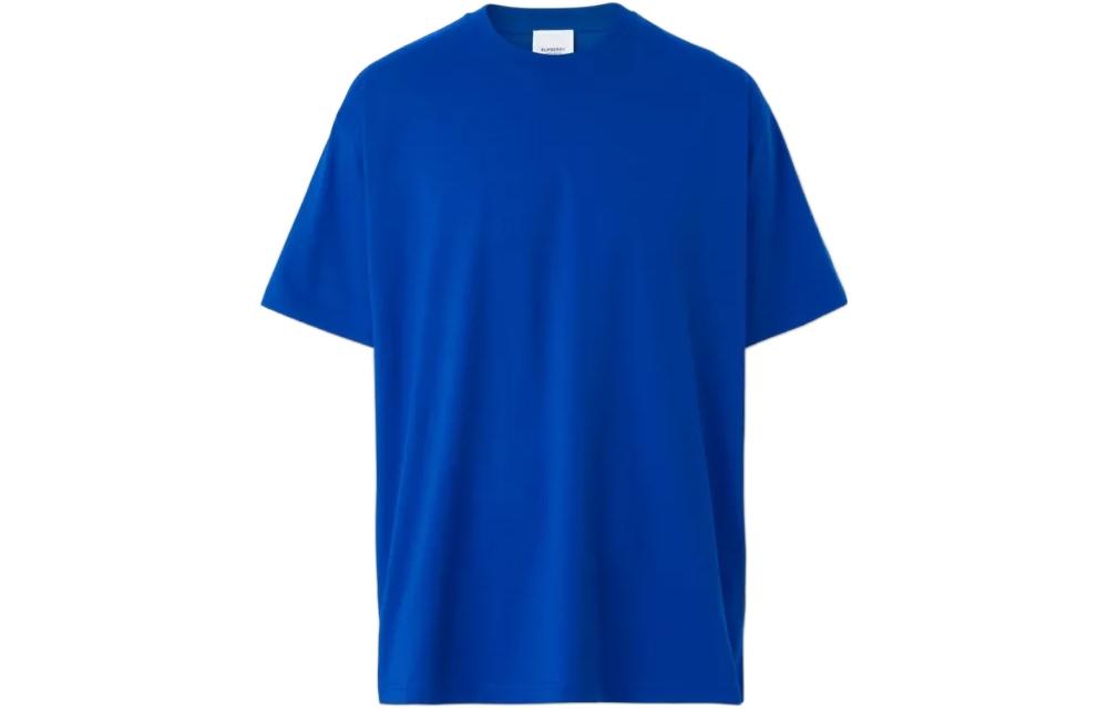 Burberry SS22 Letter Print Crewneck Short Sleeve T-Shirt Blue (). 80455471