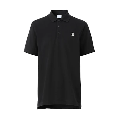 Burberry SS22 Logo Button Short Sleeve Polo Shirt Black. 80549691