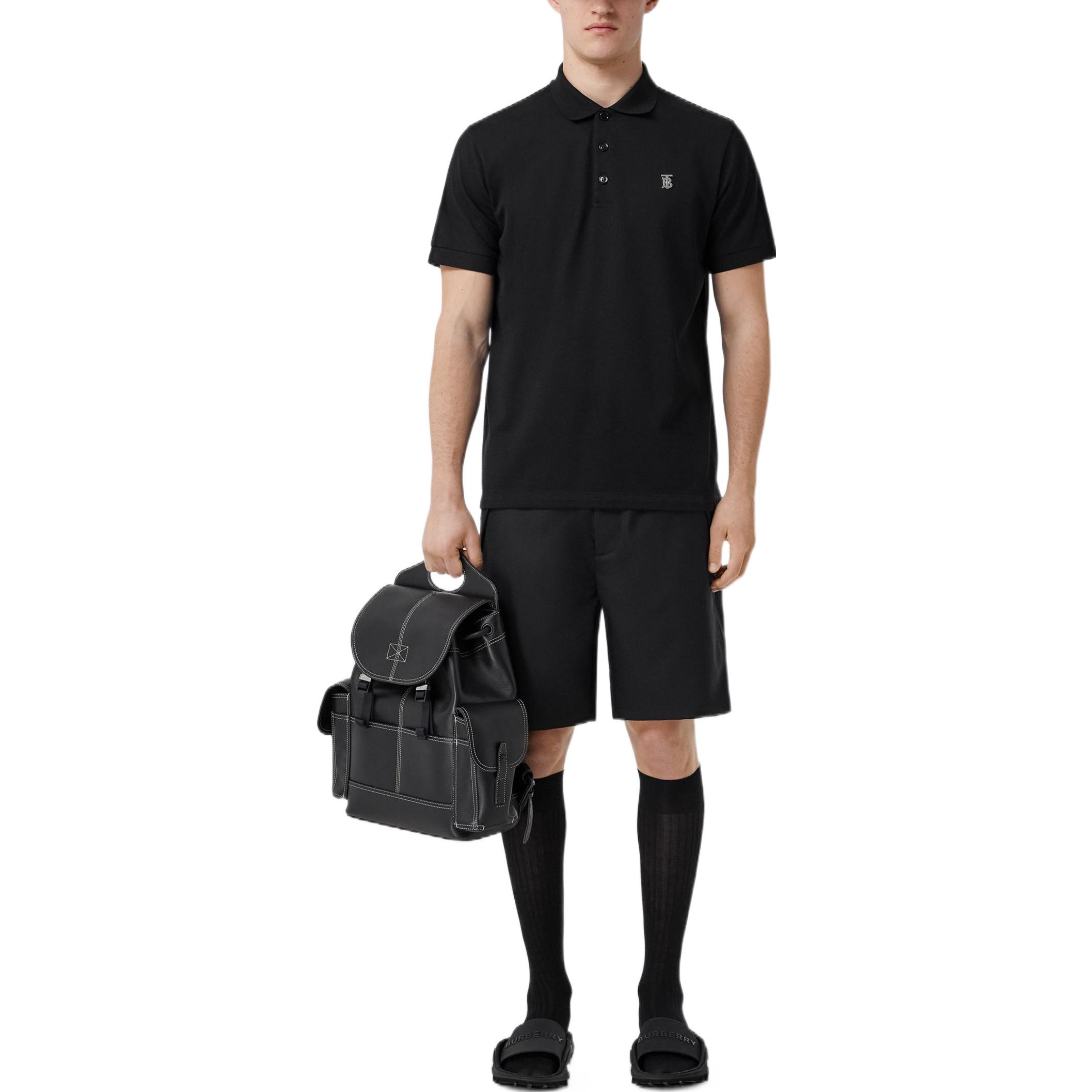 Burberry SS22 Logo Button Short Sleeve Polo Shirt  Black. 80549691 圖 3