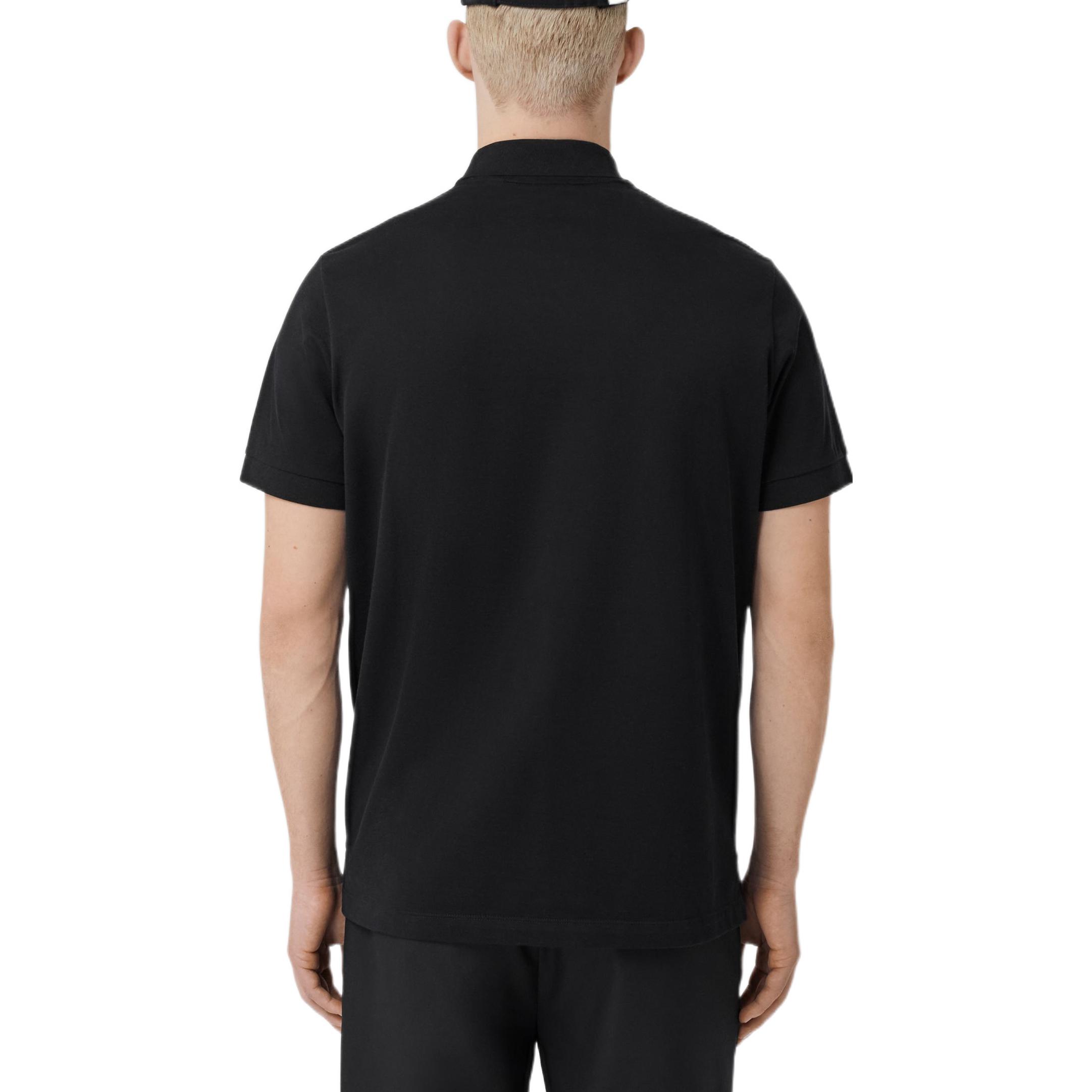 Burberry SS22 Logo Button Short Sleeve Polo Shirt  Black. 80549691 圖 4