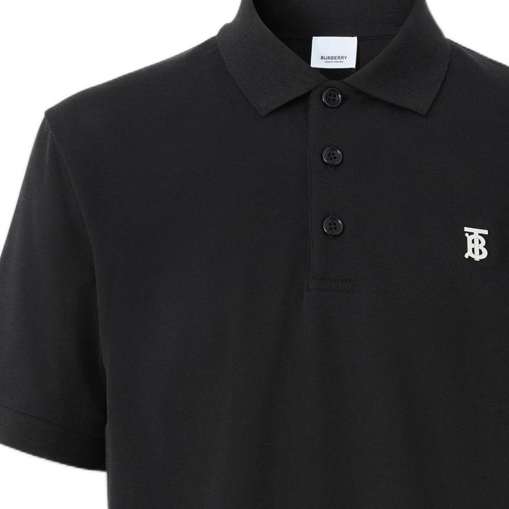 Burberry SS22 Logo Button Short Sleeve Polo Shirt  Black. 80549691 圖 6