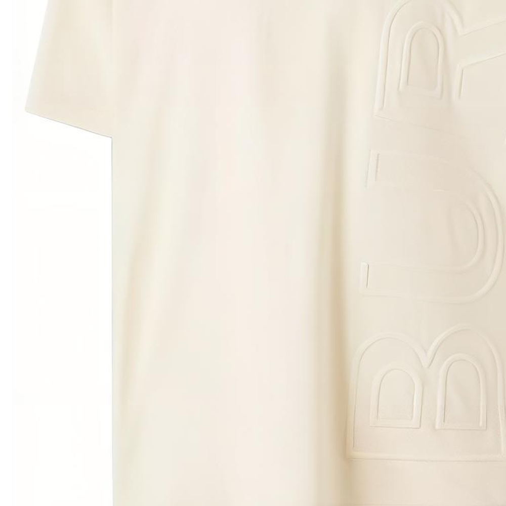 Burberry SS22 Logo Embossed Cotton Loose Fit T-Shirt  Parchment Color. 80507321 圖 6