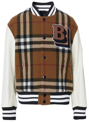 Burberry 春夏22標誌格紋長袖外套棕色上衣. 80486911 Order Burberry 春夏22標誌格紋長袖外套棕色上衣. 80486911