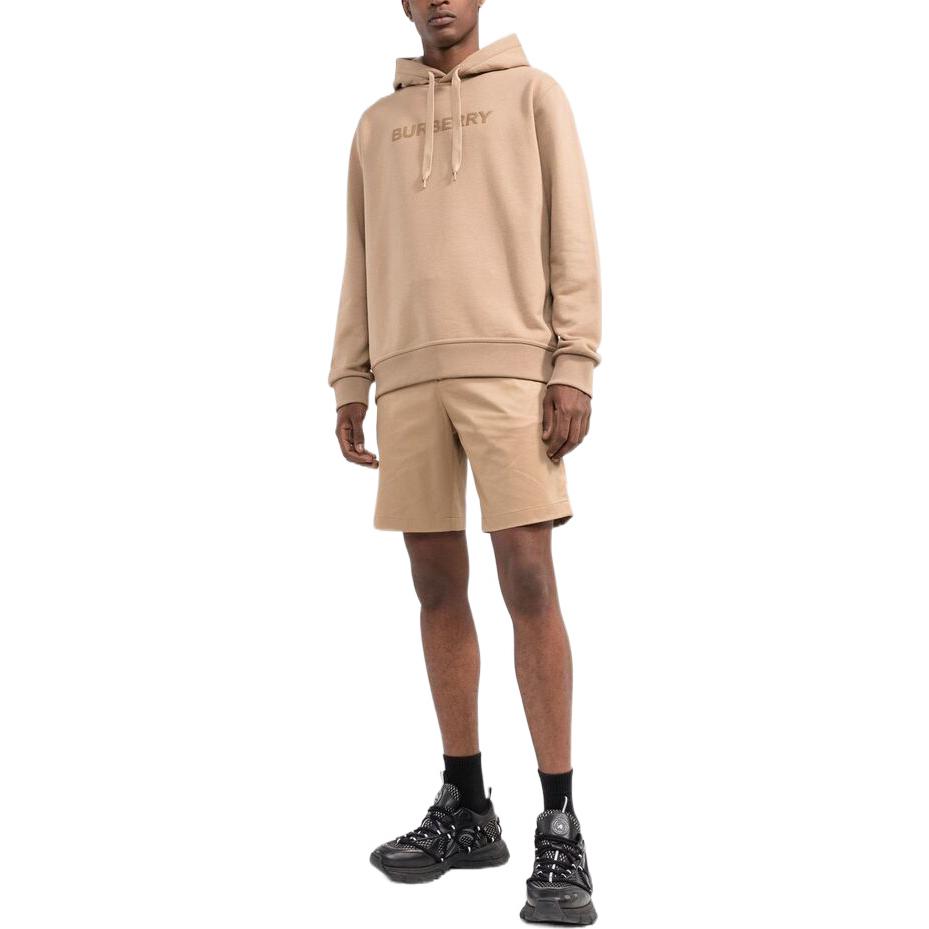 Lookbook 버버리 SS22 로고 프린트 브라운 남성 캐주얼 후디. 80553171