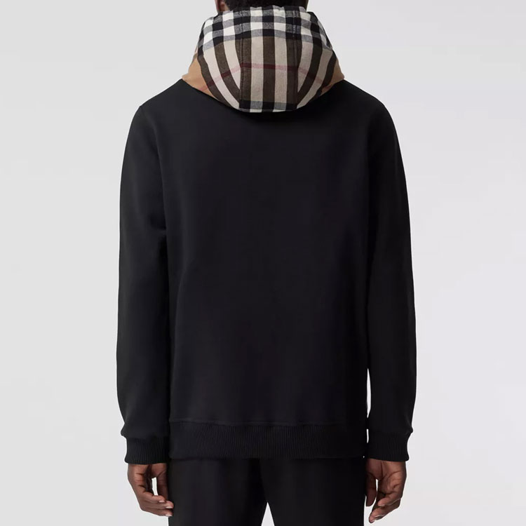 Burberry SS22 Logo Print Checkered Hoodie Black - Fashion. 80480261 圖 6