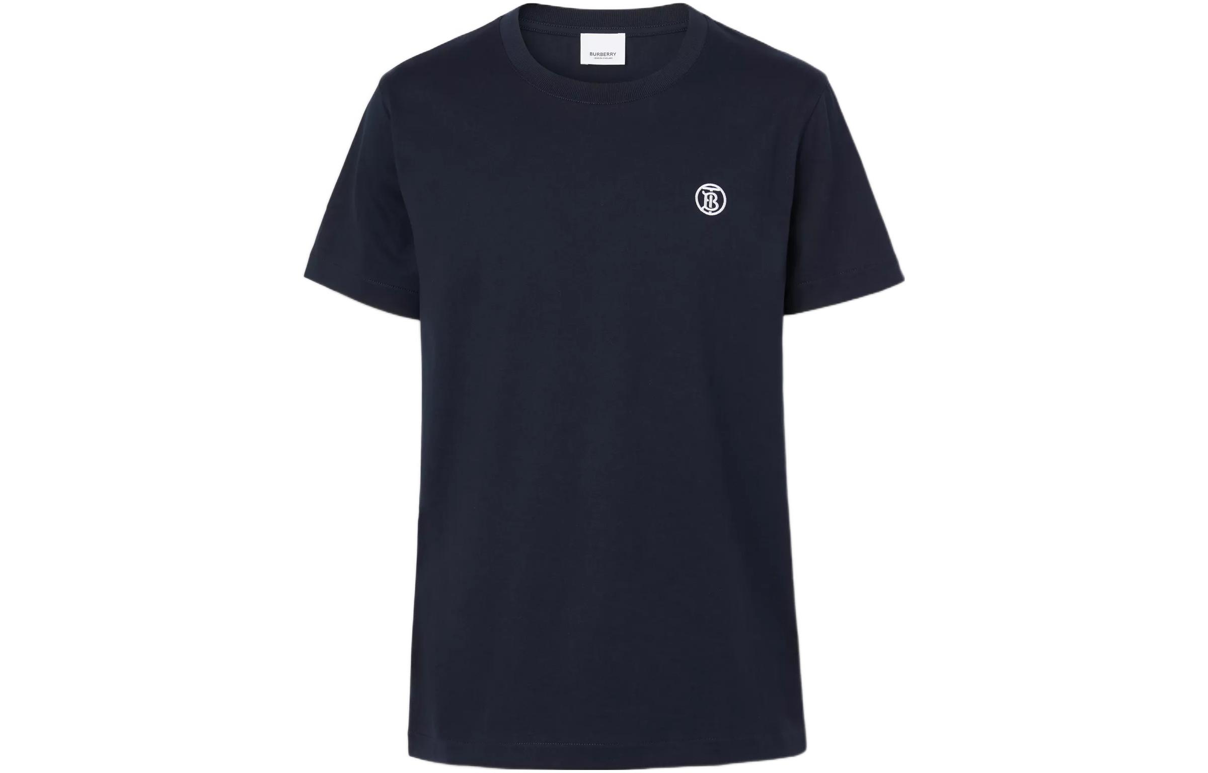 Order バーバリー SS22 ロゴプリント クルーネック カジュアルTシャツ コールブルー. 80561761