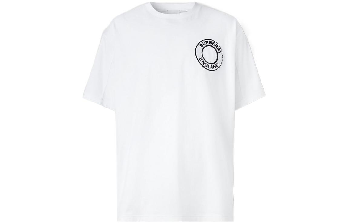 Burberry SS22 Logo Print Crewneck White T-Shirt for Men 80579801
