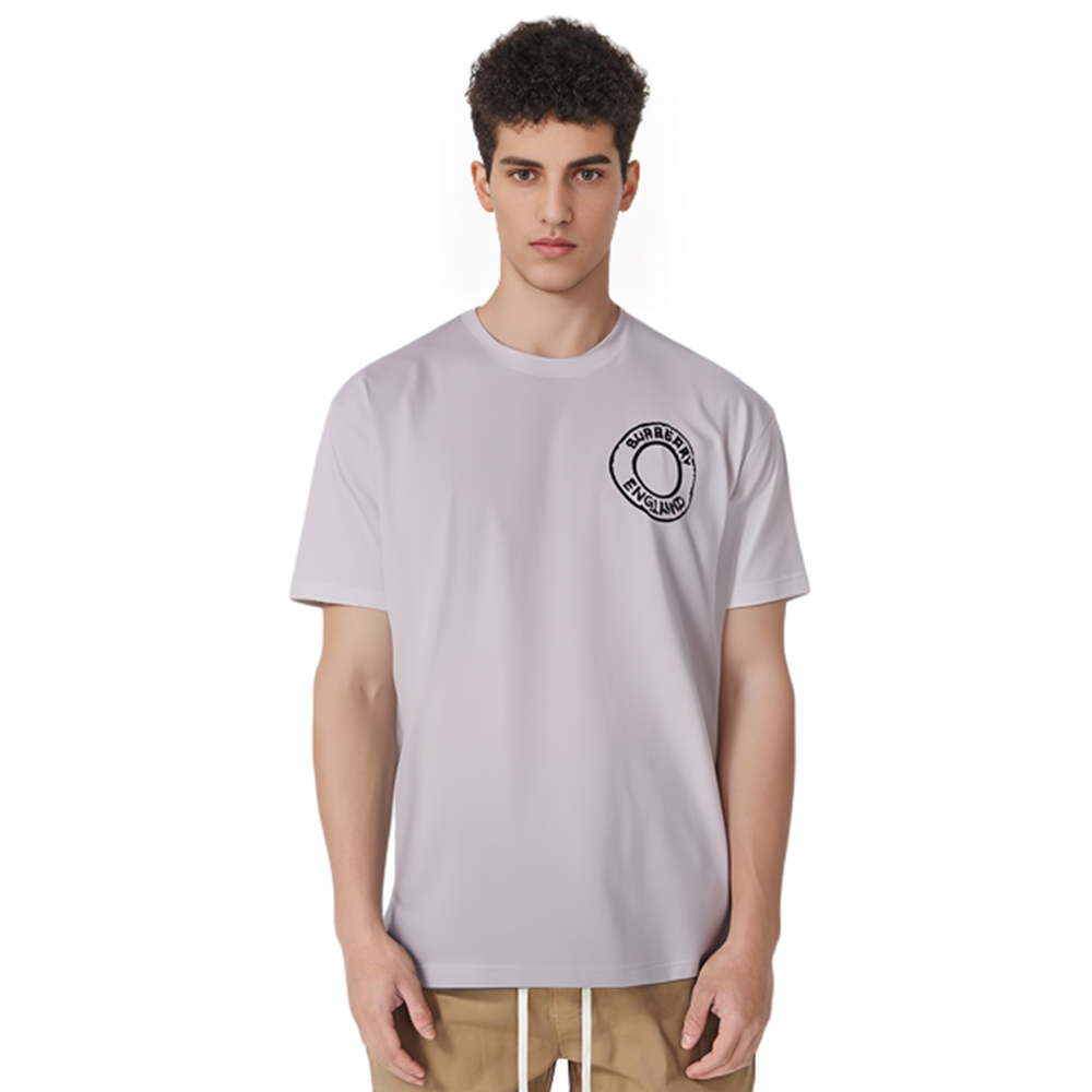 Burberry SS22 Logo Print Crewneck White T-Shirt for Men 80579801 圖 5