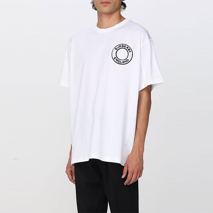 Burberry SS22 Logo Print Crewneck White T-Shirt for Men 80579801 圖 6