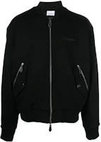 Burberry SS22 Logo Print Solid Zip Pocket Bomber Jacket Black 80507261 Burberry SS22 Logo Print Solid Zip Pocket Bomber Jacket Black 80507261