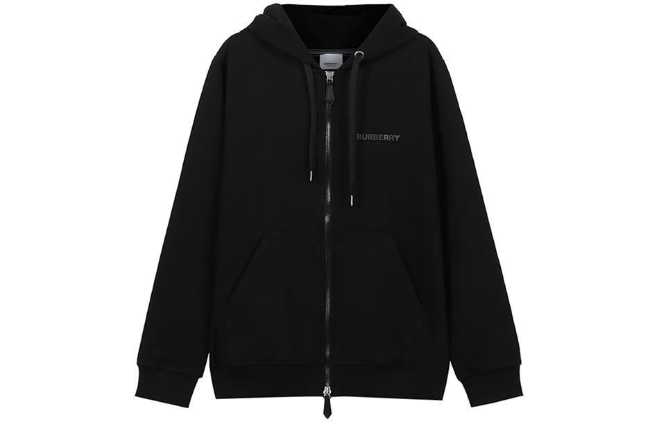 Burberry SS22 Logo Stretch Cotton Hoodie Black . 80482601