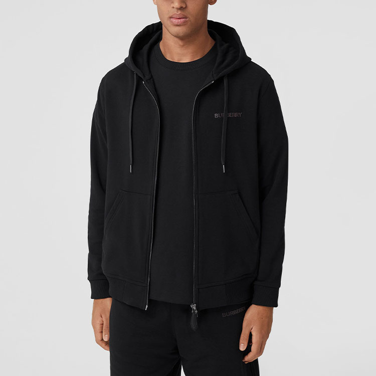 Purchase 버버리 SS22 로고 스트레치 코튼 후디 블랙. 80482601