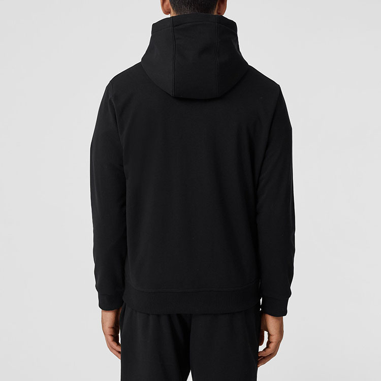Details for 버버리 SS22 로고 스트레치 코튼 후디 블랙. 80482601