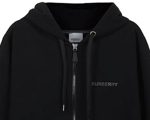 버버리 SS22 로고 스트레치 코튼 후디 블랙. 80482601 Cheap 버버리 SS22 로고 스트레치 코튼 후디 블랙. 80482601