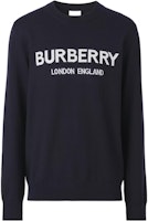 Burberry SS22 Logo Wool Blend Knit Sweater Black 80511281 Burberry SS22 Logo Wool Blend Knit Sweater Black 80511281