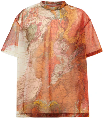 Burberry SS22 Map Print Oversized Orange T-Shirt for Men. 80545641 Order Burberry SS22 Map Print Oversized Orange T-Shirt for Men. 80545641