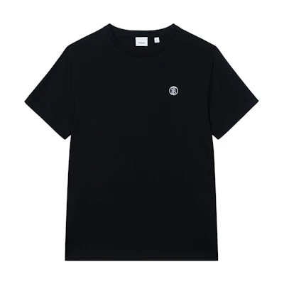 Burberry SS22 Monogram Cotton Short Sleeve T-Shirt Black 80529651