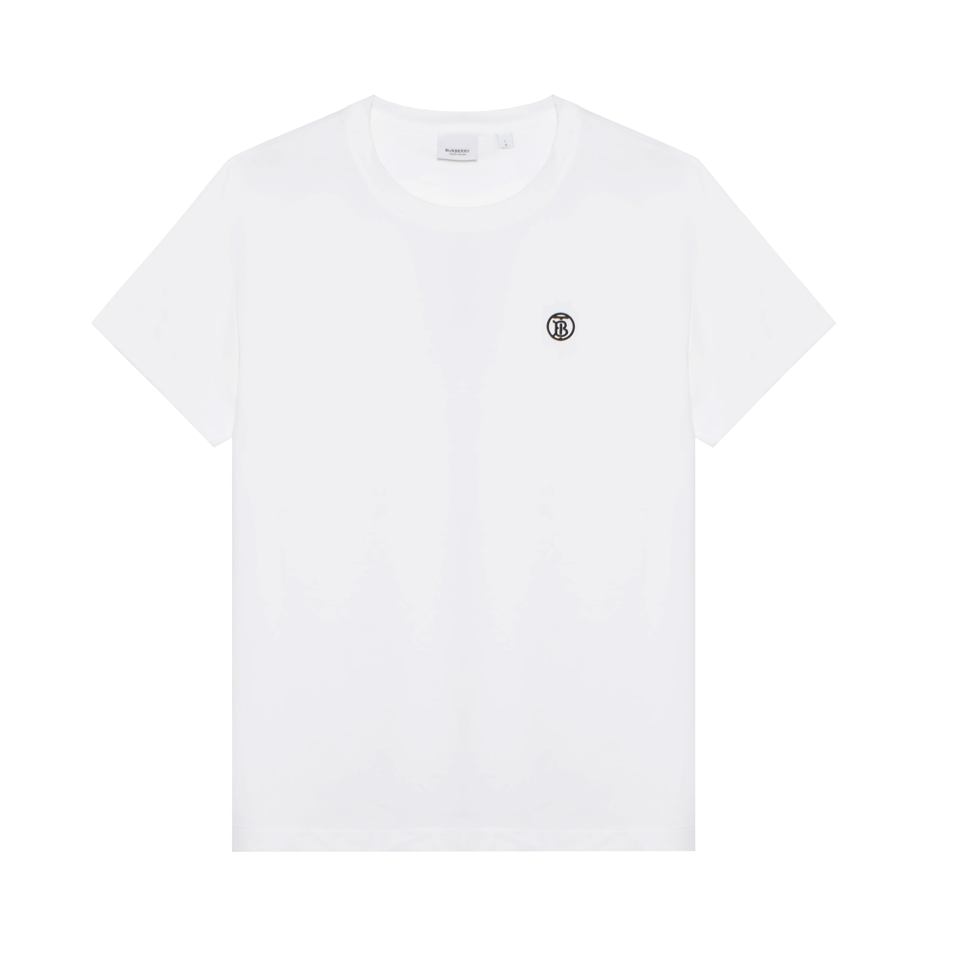 Burberry SS22 Monogram Cotton Short Sleeve T-Shirt  White 80534221