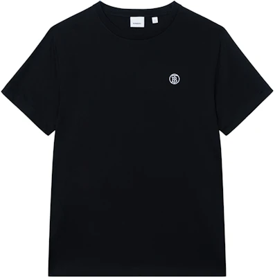 Burberry SS22 Monogram Baju-T Lengan Pendek Kapas Hitam 80529651 Order Burberry SS22 Monogram Baju-T Lengan Pendek Kapas Hitam 80529651