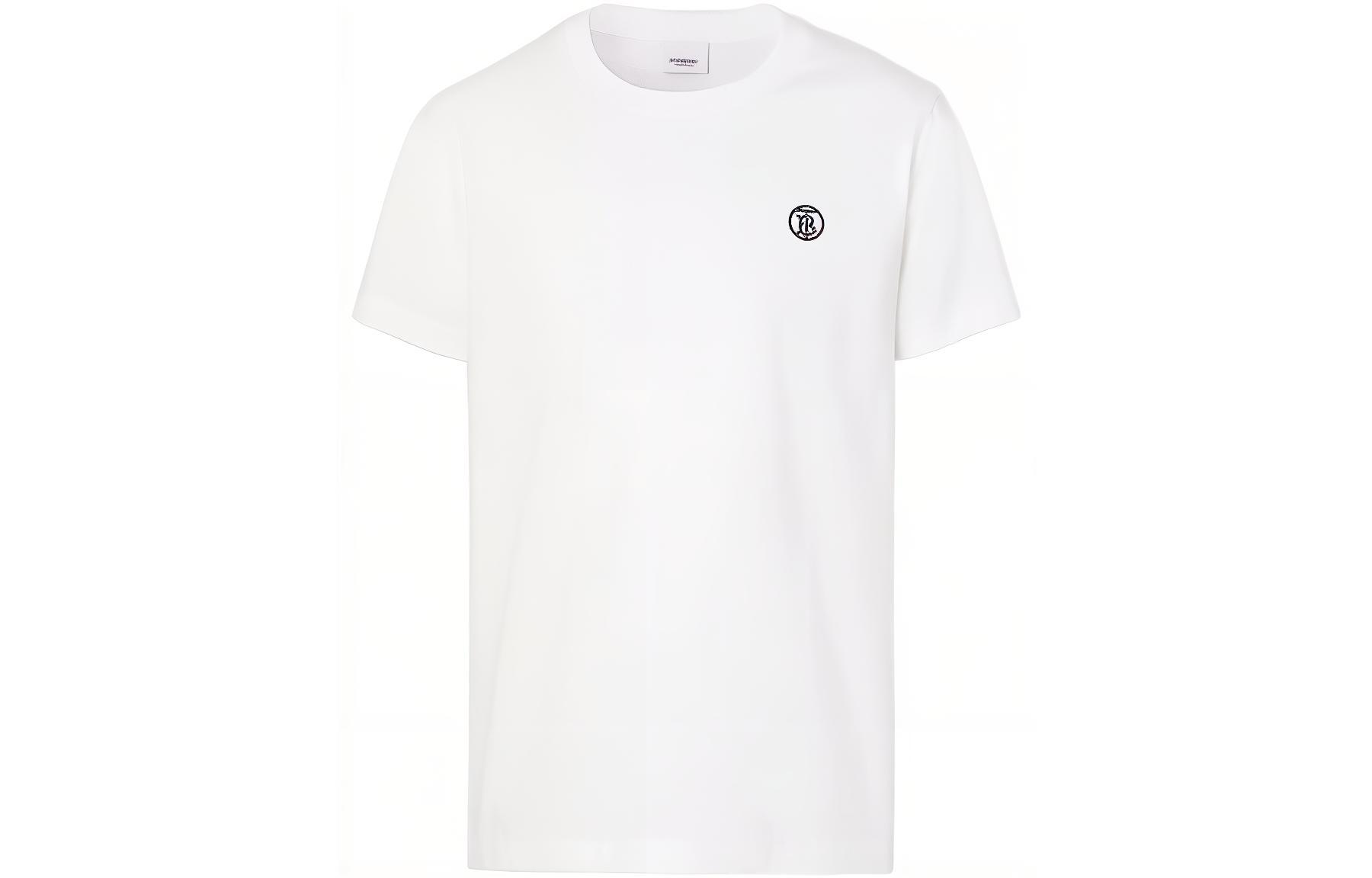 Order Burberry SS22 Monogram Cotton Short Sleeve T-Shirt  White 80534221
