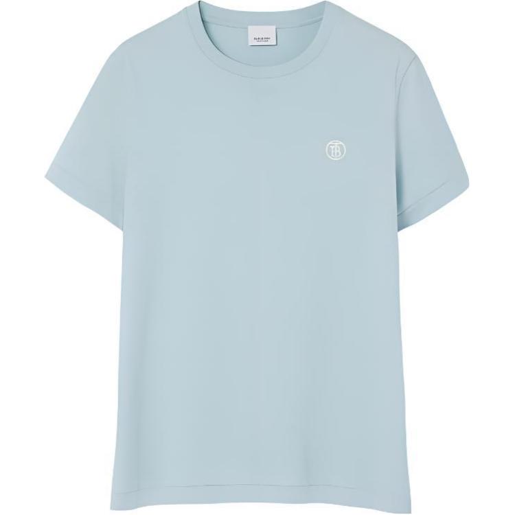Burberry SS22 Monogram Cotton T-Shirt  Duck Egg Blue. 80654011