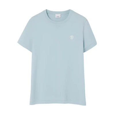 Burberry SS22 Monogram Cotton T-Shirt Duck Egg Blue. 80654011
