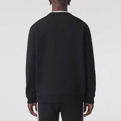 Burberry SS22 Monogram Knit Crewneck Pullover Long Sleeve Sweatshirt Black Men. 80480111 Details for Burberry SS22 Monogram Knit Crewneck Pullover Long Sleeve Sweatshirt Black Men. 80480111