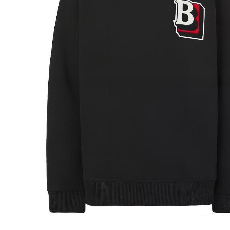 Cheap バーバリー SS22 モノグラム ニット クルーネック 長袖 スウェットシャツ ブラック メンズ 80480111