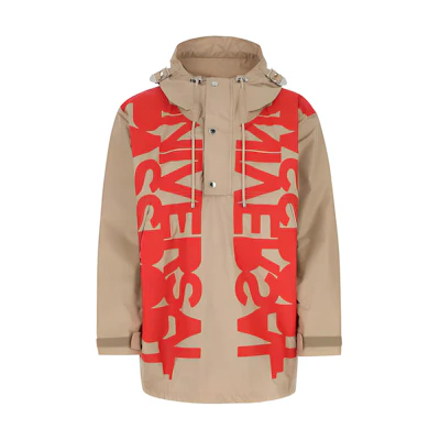 Burberry SS22 Monogram Print Drawstring Hooded Jacket Tan Fall 80518651