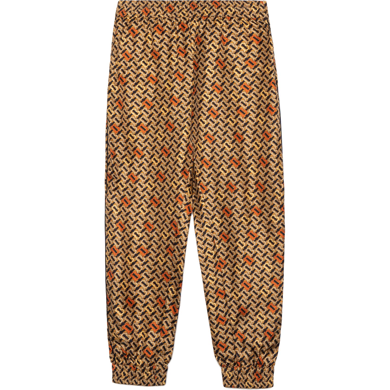 Burberry SS22 Monogram Print Knit Joggers Brown  Casual Pants. 80513241