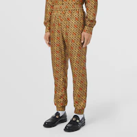 Purchase Burberry SS22 經典花紋針織棕色休閒運動長褲 80513241
