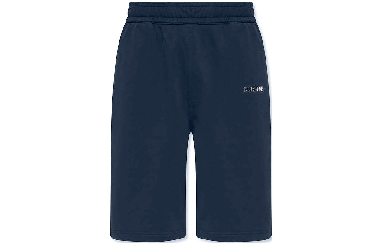 Order Burberry SS22 海軍藍印標休閒短褲 80501641