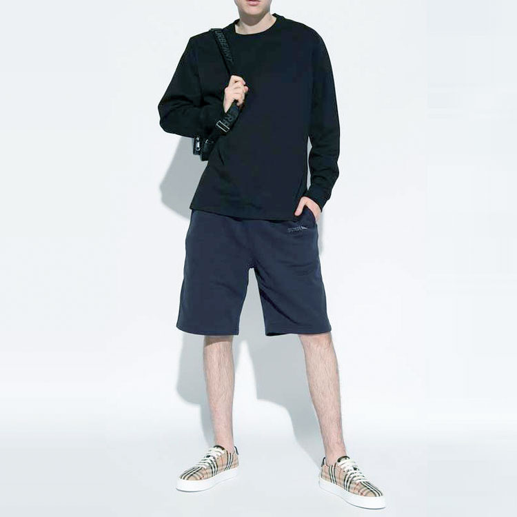 Lookbook Burberry SS22 海軍藍印標休閒短褲 80501641