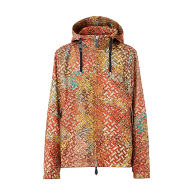 Burberry SS22 Orange Logo Hoodie Zip-Up Long Sleeve Jacket 80544681