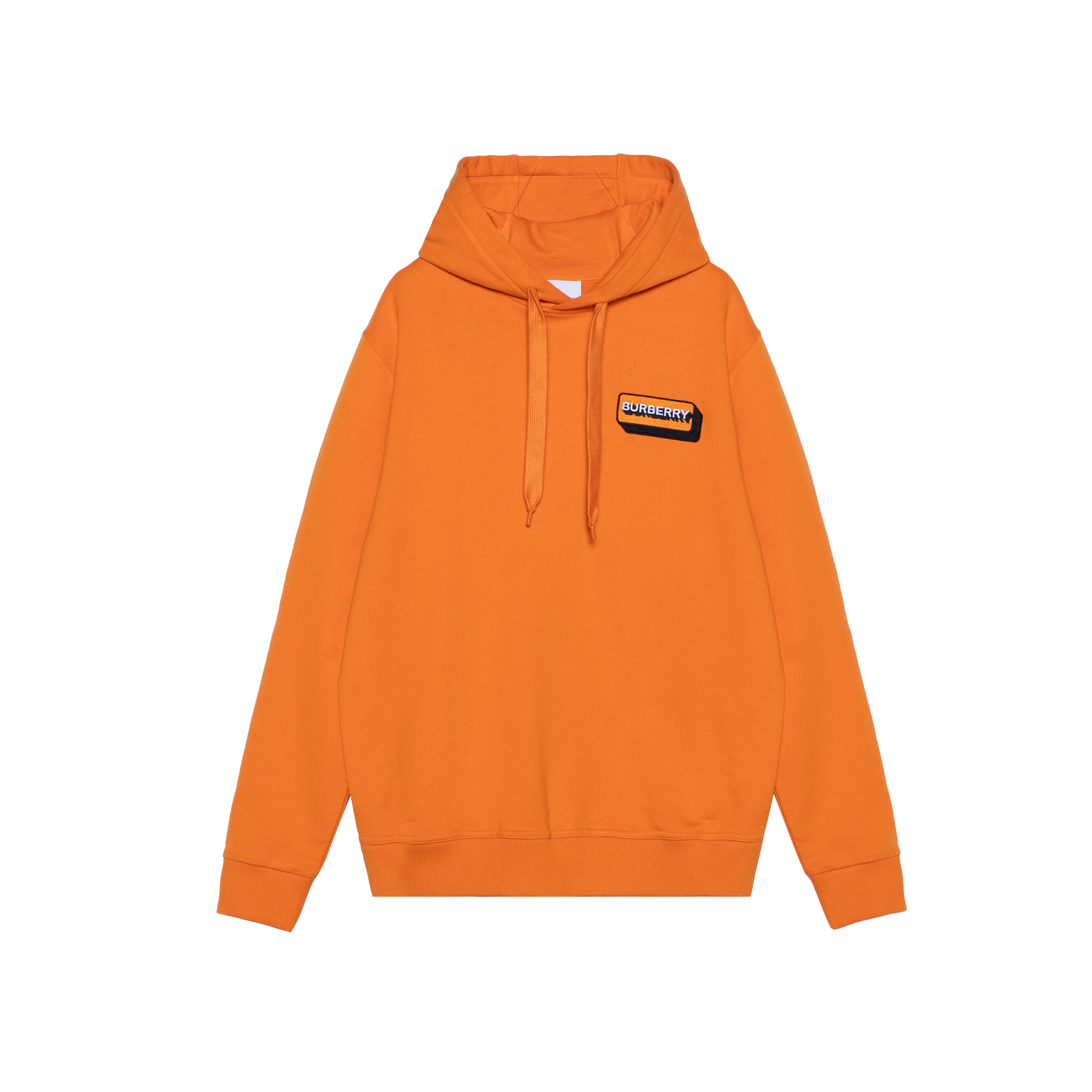 Burberry SS22 Orange Logo Patch Pullover Hoodie Unisex. 80572591