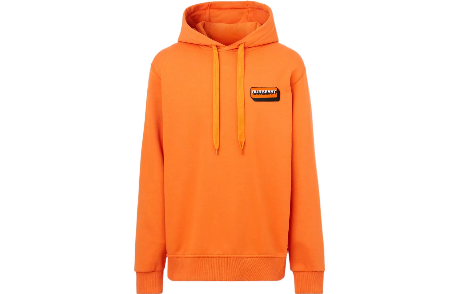 Burberry SS22 Orange Logo Patch Pullover Hoodie Unisex. 80572591 圖 2