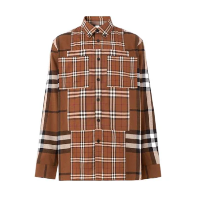 Burberry SS22 Patchwork Check Flannel Shirt Multicolor. 80501331