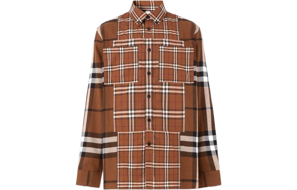 Order Burberry SS22 Patchwork Check Flannel Shirt  Multicolor. 80501331