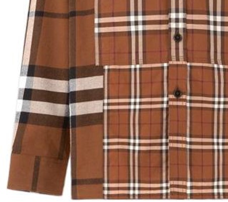 Burberry SS22 Patchwork Check Flannel Shirt Multicolor. 80501331 Sizing Burberry SS22 Patchwork Check Flannel Shirt Multicolor. 80501331