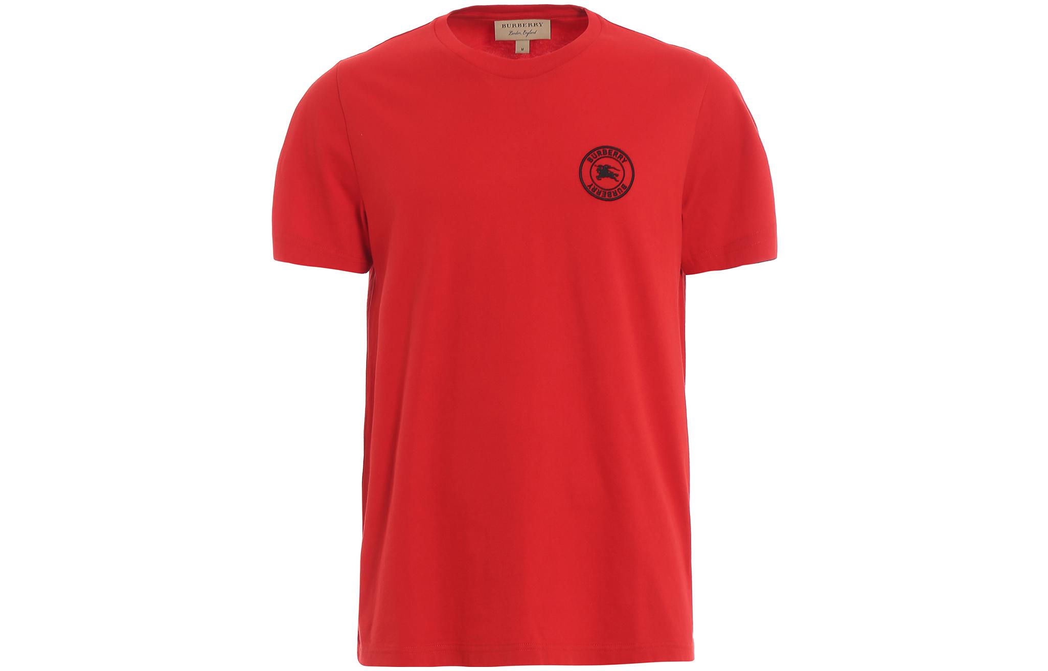 Burberry SS22 Red Casual Equestrian Logo Crewneck Short Sleeve T-Shirt Men 80078151 圖 2