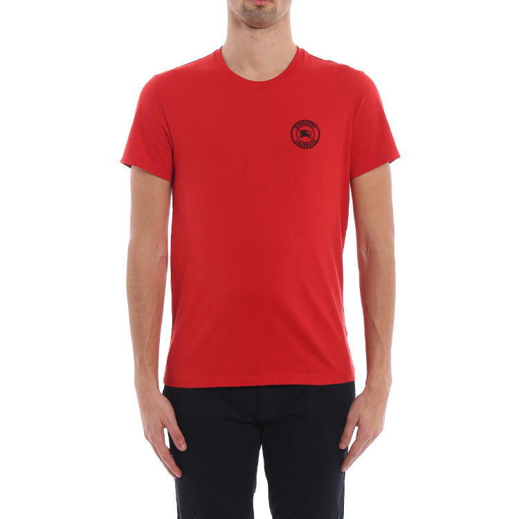 Burberry SS22 Red Casual Equestrian Logo Crewneck Short Sleeve T-Shirt Men 80078151 圖 4