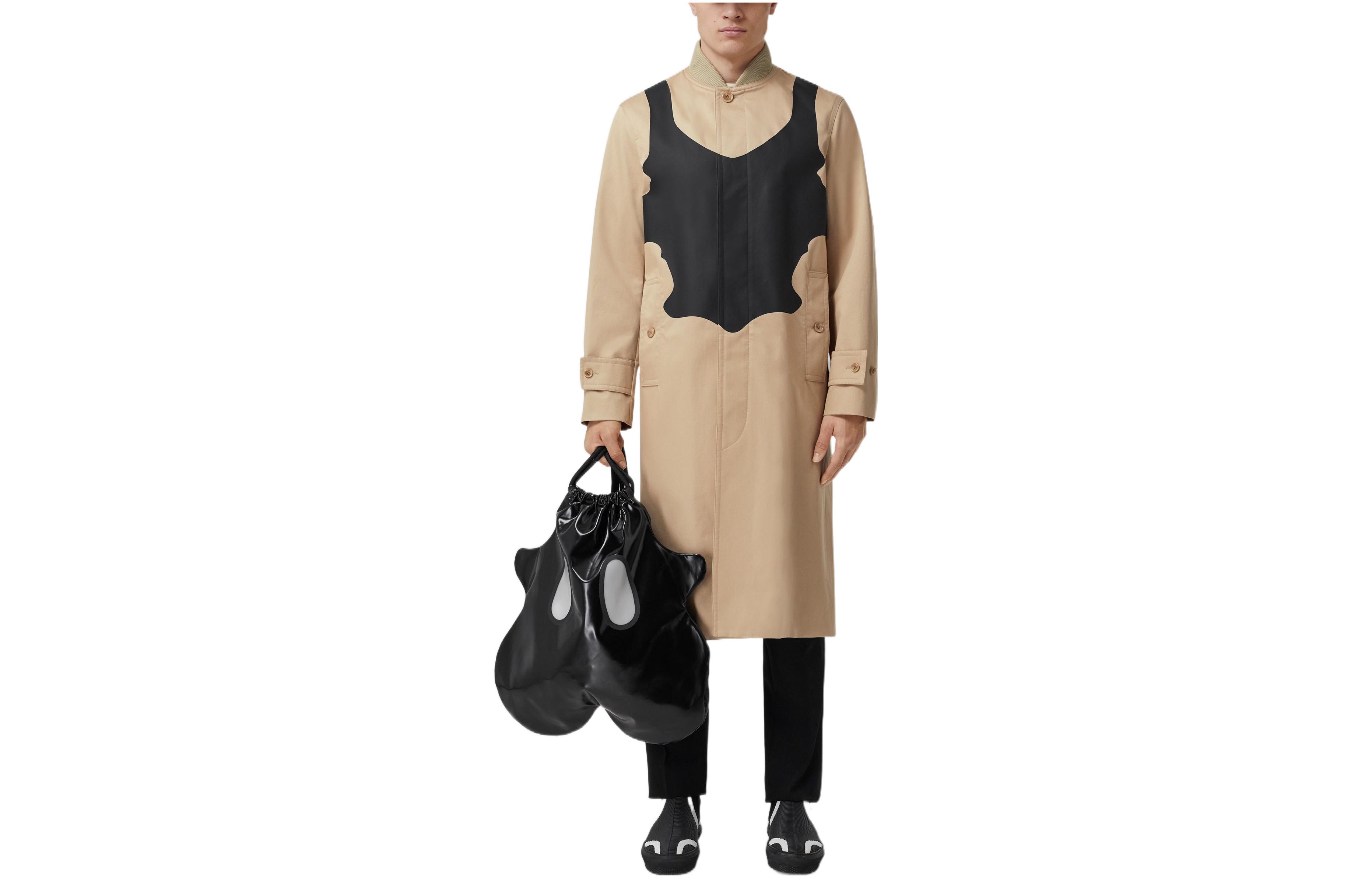 Burberry SS22 Reimagined Print Lightweight Cotton Jacket Coat Men Yellow Beige 80518811