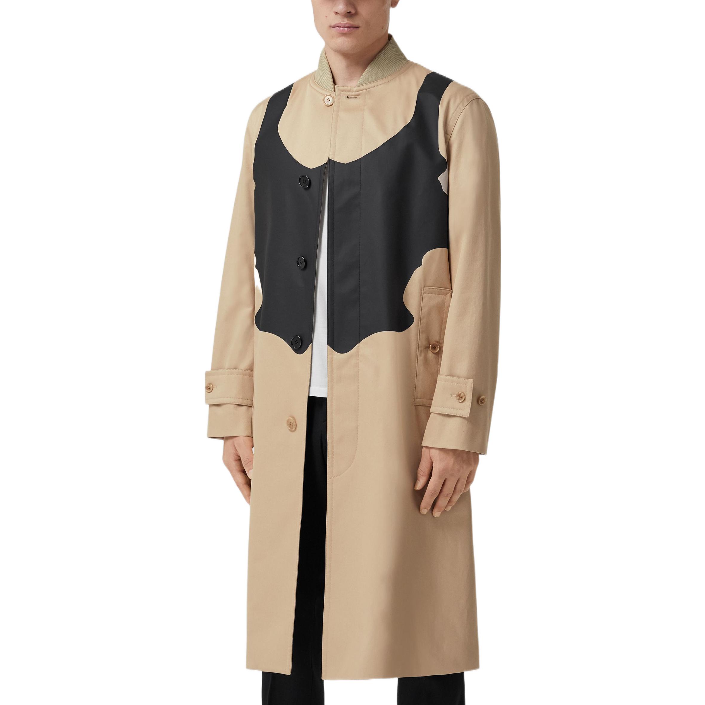 Burberry SS22 Reimagined Print Lightweight Cotton Jacket Coat Men Yellow Beige 80518811 圖 4