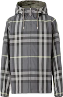 Burberry SS22 Reversible Check Hooded Jacket Seal Gray - Loose Fit 80512411 Burberry SS22 Reversible Check Hooded Jacket Seal Gray - Loose Fit 80512411