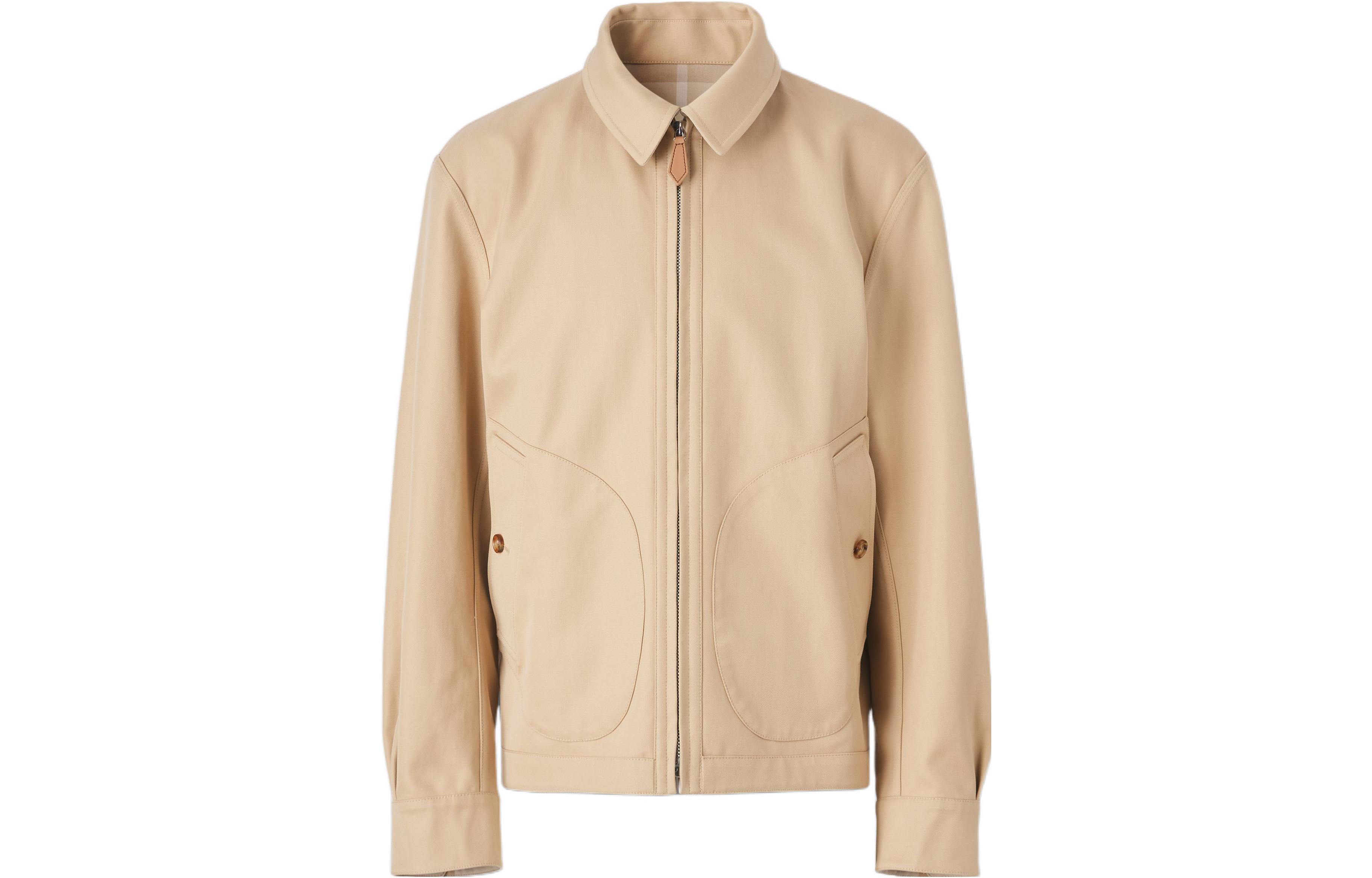 Burberry SS22 Reversible Check Zip Jacket  Soft Yellow-Brown 80509891