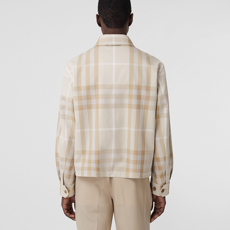 Burberry SS22 Reversible Check Zip Jacket  Soft Yellow-Brown 80509891 圖 7