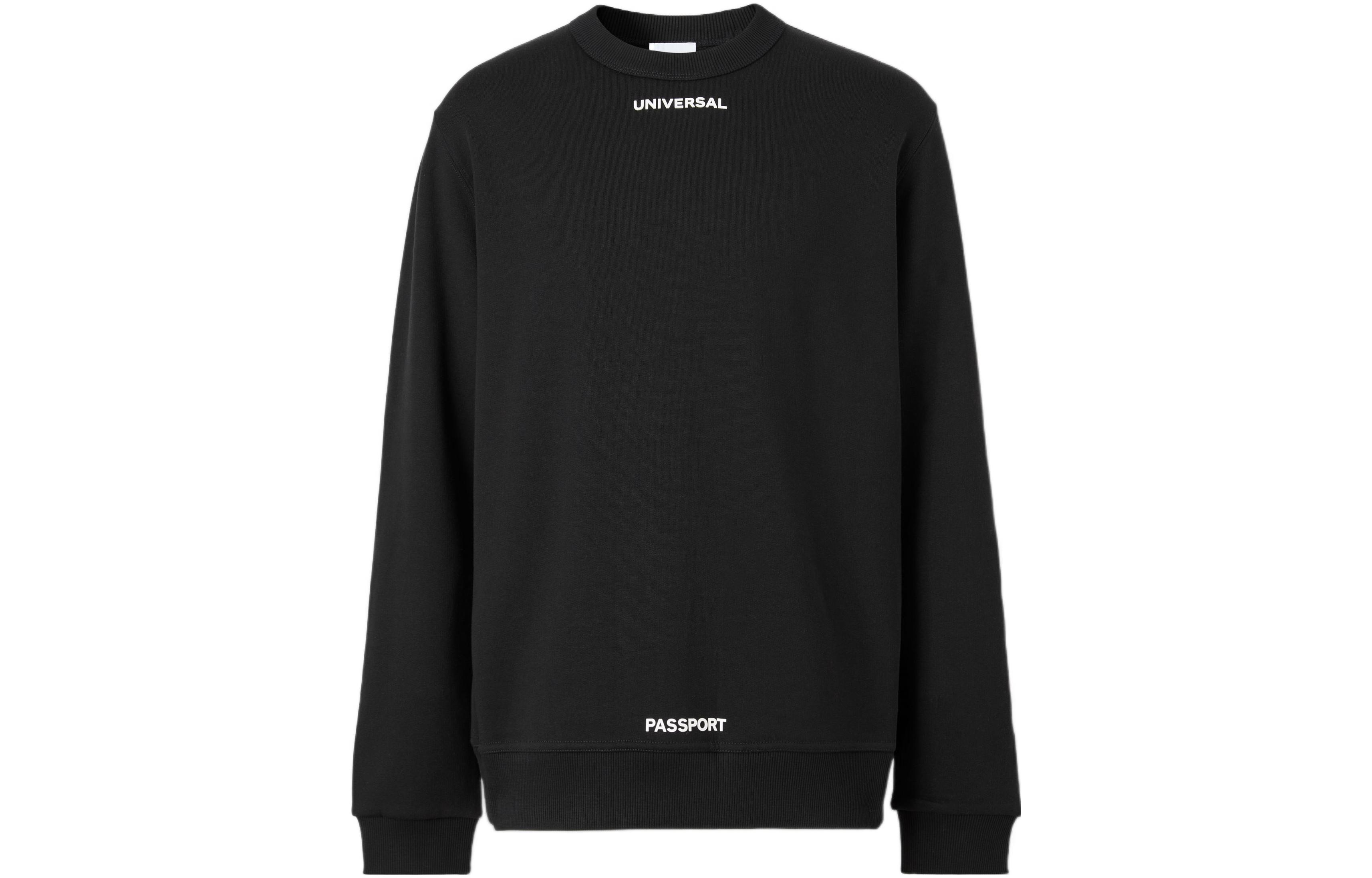 Lookbook Burberry SS22 標語印花棉質圓領套頭衫黑色 80514641