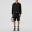 Shop Burberry SS22 標語印花棉質圓領套頭衫黑色 80514641