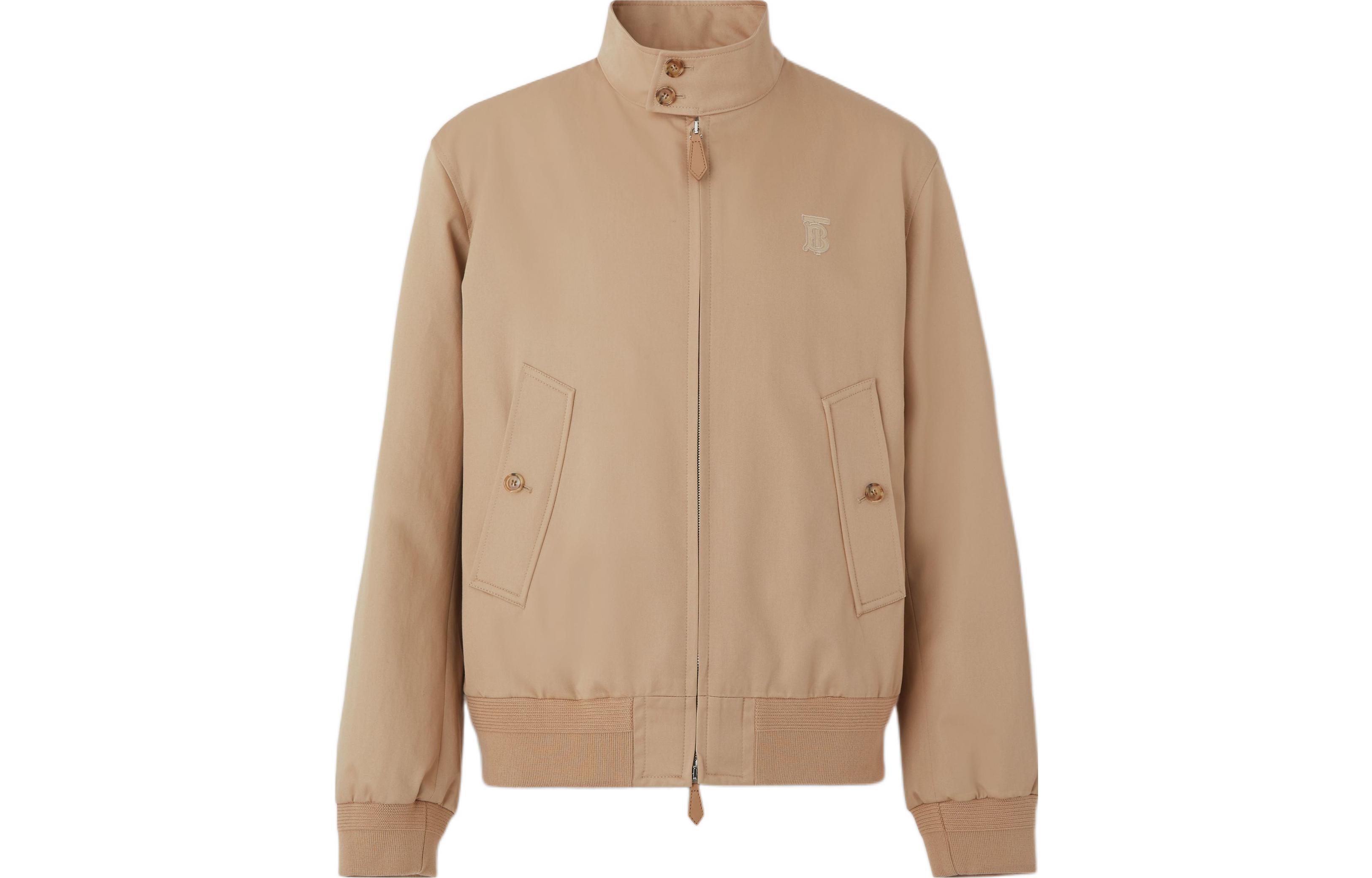 Burberry SS22 Soft Yellow Beige Monogram Harrington Jacket 80509311